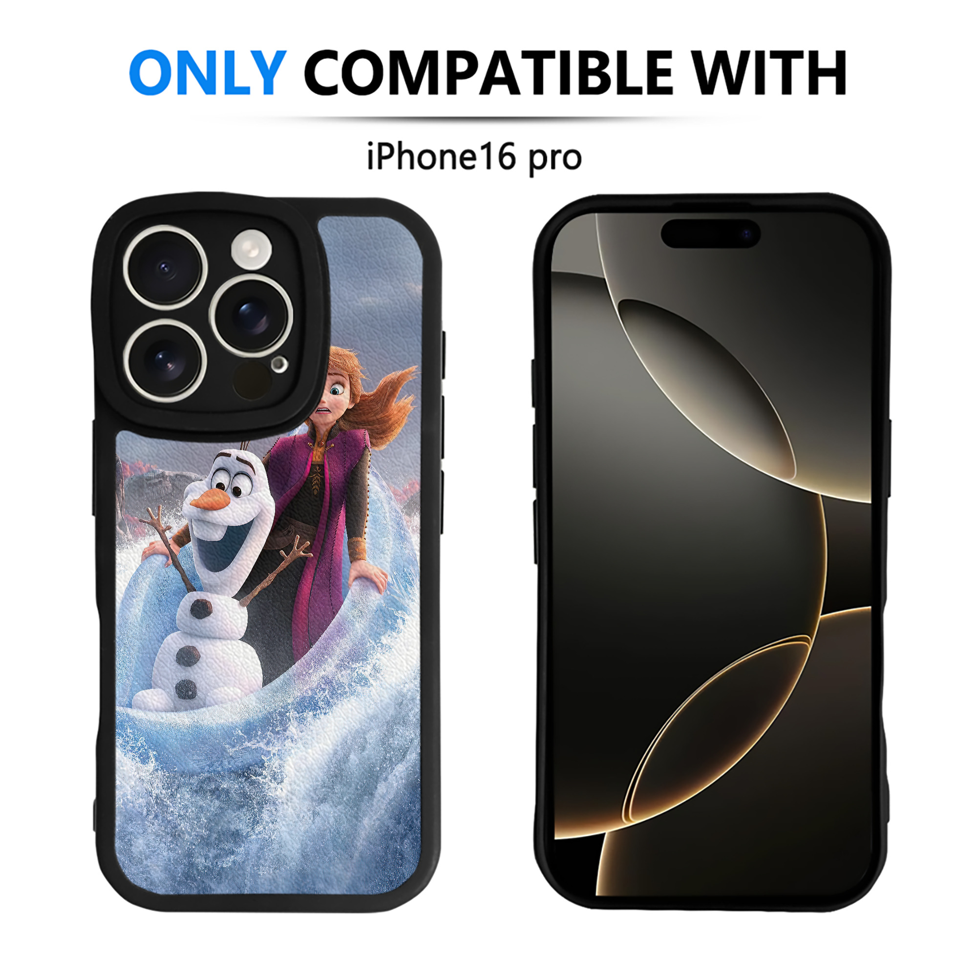 （画像用） アナと雪の女王 アンナ エルサ Frozen Anna Elsa 【iPhone 16シリーズ対応】シリコンスマホケース（レザー調） 材質：シリコン